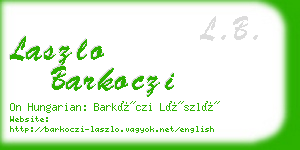 laszlo barkoczi business card